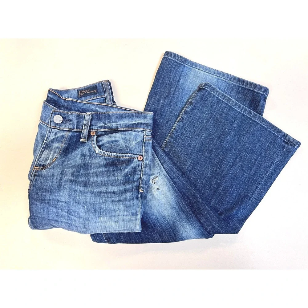 Citizens of Humanity Bootcut Jeans Womens 26 Blue Good Distressed Low Rise Denim